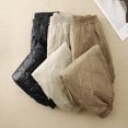 thumbnail image 1 of Pantalones de algodón con diseño de rombos de invierno, pantalones holgados, adelgazantes, gruesos y cálidos, pantalones casuales de rábano para mujer, 1 of 2