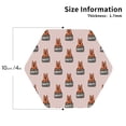 thumbnail image 2 of Fuzoiu German Shepherd Dog Print Leather Coasters Set,Drink Coasters Set of 4,for Tabletop Protection, Durable PVC Coasters,Home Décor and Housewarming Gift-Hexagon, 2 of 6