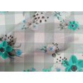 thumbnail image 4 of oneOone Cotton Poplin Aqua Blue Fabric Floral Craft Projects Decor Fabric Printed By The Yard 42 Inch Wide, 4 of 4