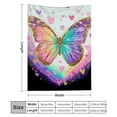 thumbnail image 3 of Creowell  Baby Size Butterfly Throw Blanket for Girls, Love Heart   Blanket for Kids Boys Children Teens Women, Girly Rainbow Sherpa Blanket Tie Dye Cartoon Fuzzy Blanket Kawaii Decor 50*60in, 3 of 7