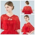 thumbnail image 5 of Mujer encaje encogimiento de hombros Bolero capa nupcial cubrir abrigo Tippet accesorio de boda, 5 of 5