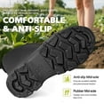 thumbnail image 5 of Ecetana Women's Waterproof Rain Boots Wide Mid Calf Comfortable Rubber Shoes Lightweight Anti-slipping Rain Footwear for Outdoor Garden Farm Work, 5 of 6