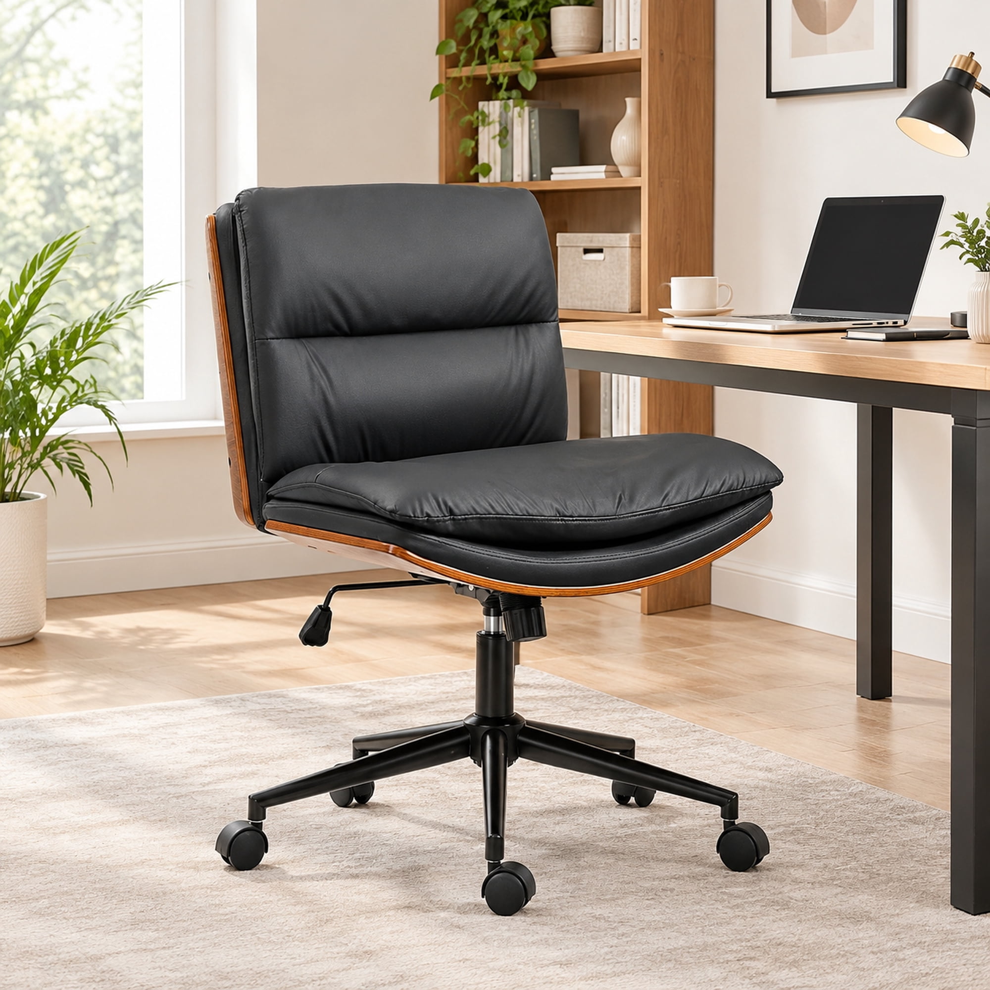 ergonomic armless office desk chair product