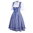 thumbnail image 2 of Yesfashion Womens Dresses Oktoberfest Beer Festival Pleated 3 Piece Set Small Checkered Patchwork Dress, 2 of 7