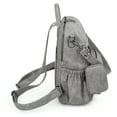 thumbnail image 6 of UTO Fashion Backpack Purse for Women Vegan Leather Ladies Large Shoulder Bag Convertible Travel Bag with Pouch(Light Grey), 6 of 8