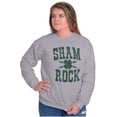 thumbnail image 4 of St Patrick's Day Shamrock Clover Unisex Plus Fleece Graphic Sweatshirt Brisco Brands 2X, 4 of 5