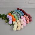 thumbnail image 3 of Cheer.US 2 Pcs Artificial Flowers Real Looking Fake Ball Chrysanthemum 4 Heads with Stem for DIY Wedding Bouquets Centerpieces Bridal Shower Party Home Decorations, 3 of 7