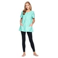 Casual Nights Women's Snap Front Smock Cobbler Woven Scrub Apron Top