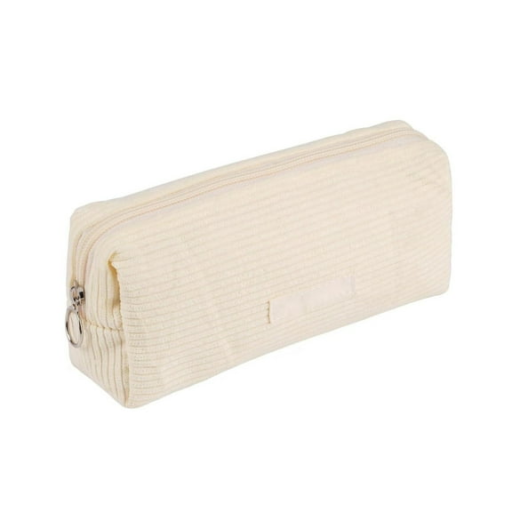LAJFDIA Solid Color Corduroy Pencil Stationery Bag Large, Pencil Case Pouch, for Office Women Gifts Pencil Case Pencil Pouch