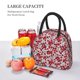 thumbnail image 5 of Balery Red Hawthorn Bolsa de Almuerzo para Mujeres, Caja de Almuerzo, Bolsa de Almuerzo Pequeña Impermeable, Tote de Almuerzo Reutilizable con Gran Capacidad, 5 of 6