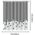 thumbnail image 4 of Black and White Shower Curtain Modern Striped Shower Curtains for Bathroom Minimalist Rustic Farmhouse Waterproof Fabric Bathroom Shower Curtain 72x72 Inches, 4 of 6