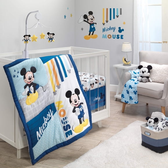 Juego de ropa de cama para cuna Lambs & Ivy Disney Baby Forever Mickey Mouse