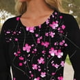 thumbnail image 6 of Tops for Women 3/4 Sleeve Crew Neck Print Blouse Womens Casual Round Neck Tunic Tops, 6 of 6