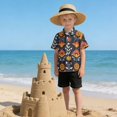 thumbnail image 6 of Dailycode Small Short Sleeve Button Down Shirts Flowers Traditional Folk Art Casual Shirt 3-10 Years, 6 of 9