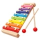 thumbnail image 2 of Xilófono de 8 notas Instrumento de percusión de madera cromático de arco iris colorido de 8 notas para niños pequeños, 2 of 10