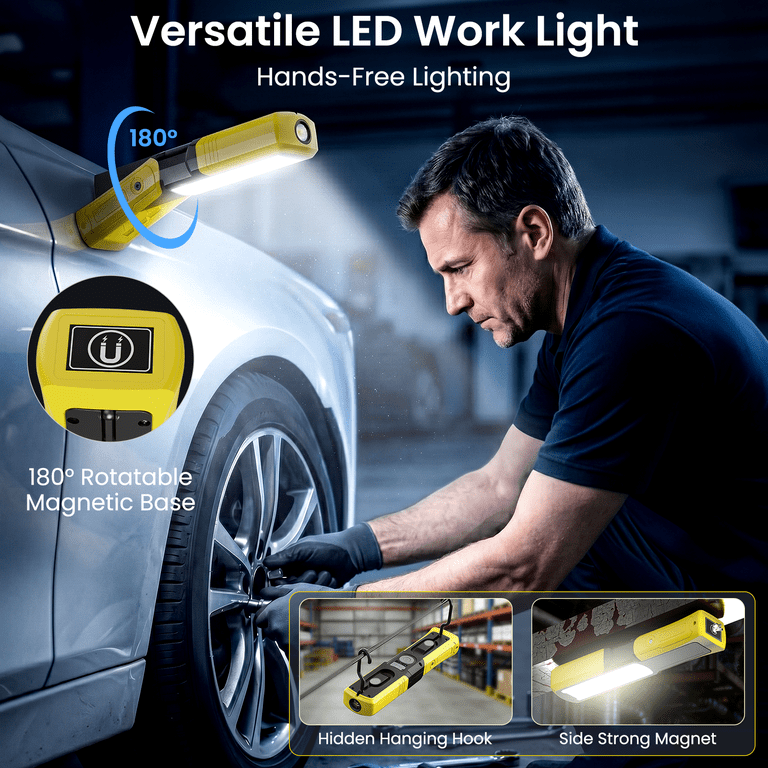 automotive rechargeable flashlight HOKOLITE 6740 6000 Lumen Waterproof Flashlight, Outdoor & Emergency Light, 4 Pack 1 x 16340(Included) LHOTSE Magnetic Rechargeable LED Work
