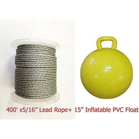 KUFA Sports 5/16 x 400 Lead core Rope 15" Inflatable Yellow Floats