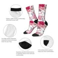 thumbnail image 3 of Disketp Peonies And Roses Unisex Crew Socks Lightweight Breathable Ventilation Ankle Socks, Mid-calf socks for Daily, 3 of 6