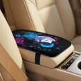 thumbnail image 4 of Xixirimido Car Seat Protection Set 5 Pieces Breathable PU Leather Front Seat Covers with Seat Belt and Console Covers Universal Fits Most Cars, Wolves Floral Moon, 4 of 8