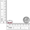 thumbnail image 6 of Gem Stone King 925 Sterling Silver Pink Lab Grown Diamond and Pink Tourmaline Wedding-Bands Ring for Women | 0.84 Cttw | Round 3.5MM | Gemstone April Birthstone | Size 5, 6 of 6