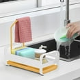thumbnail image 4 of Oleegame 1PC Shower Soap Dish With Hook Punch Free Kitchen Multi Function Sink Storage Rack Washbasin Rag Rack Basket Rack, 4 of 5