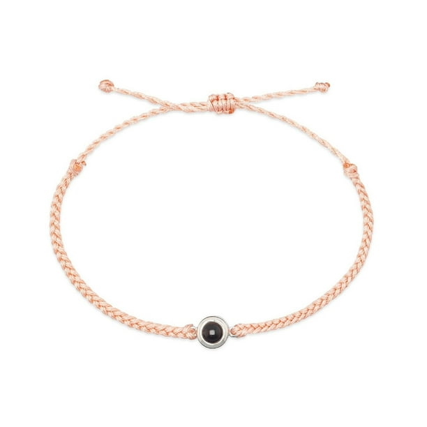 Pulseras para mujer, regalos para mujer, brazalete con foto personalizada, nueva pulsera tejida con proyección, frontera entre Europa y Estados Unidos, 100 idiomas, te regalo una pulsera.