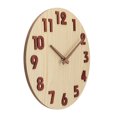 thumbnail image 2 of Reloj de pared clásico con grano de madera de 30 cm, cuarzo silencioso, 2 of 2
