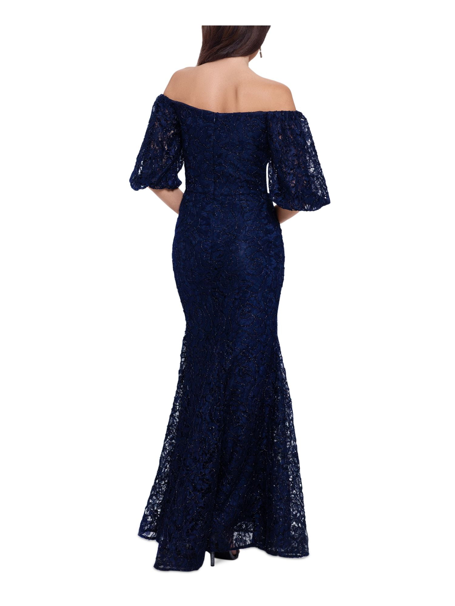 Xscape embellished off the shoulder sale gown