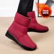 thumbnail image 5 of Botas de nieve forradas de piel Zapatos antideslizantes para exteriores Acogedoras mujeres Tallas grandes Sin cordones, 5 of 9