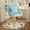 Blue, variant on FervorFurn Home Office Chair, Velvet Makeup Vanity Chair, Comfy with Adjustable Swivel Wheels, for Living Room, Bedroom, Blue
