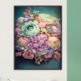 thumbnail image 4 of Pintura de diamante 5D DIY taladro redondo completo ramo fresco Wdftyju decoración del hogar, 4 of 9