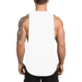 thumbnail image 2 of Men'S V-Neck Gym Bodybuilding Stringer Tank Top Workout Muscle Cut Shirt Fitness Sleeveless Vest Dri-Power Cotton Blend & Tanks, Moisture Wicking, Odor Protection clothingSize XL, 2 of 5