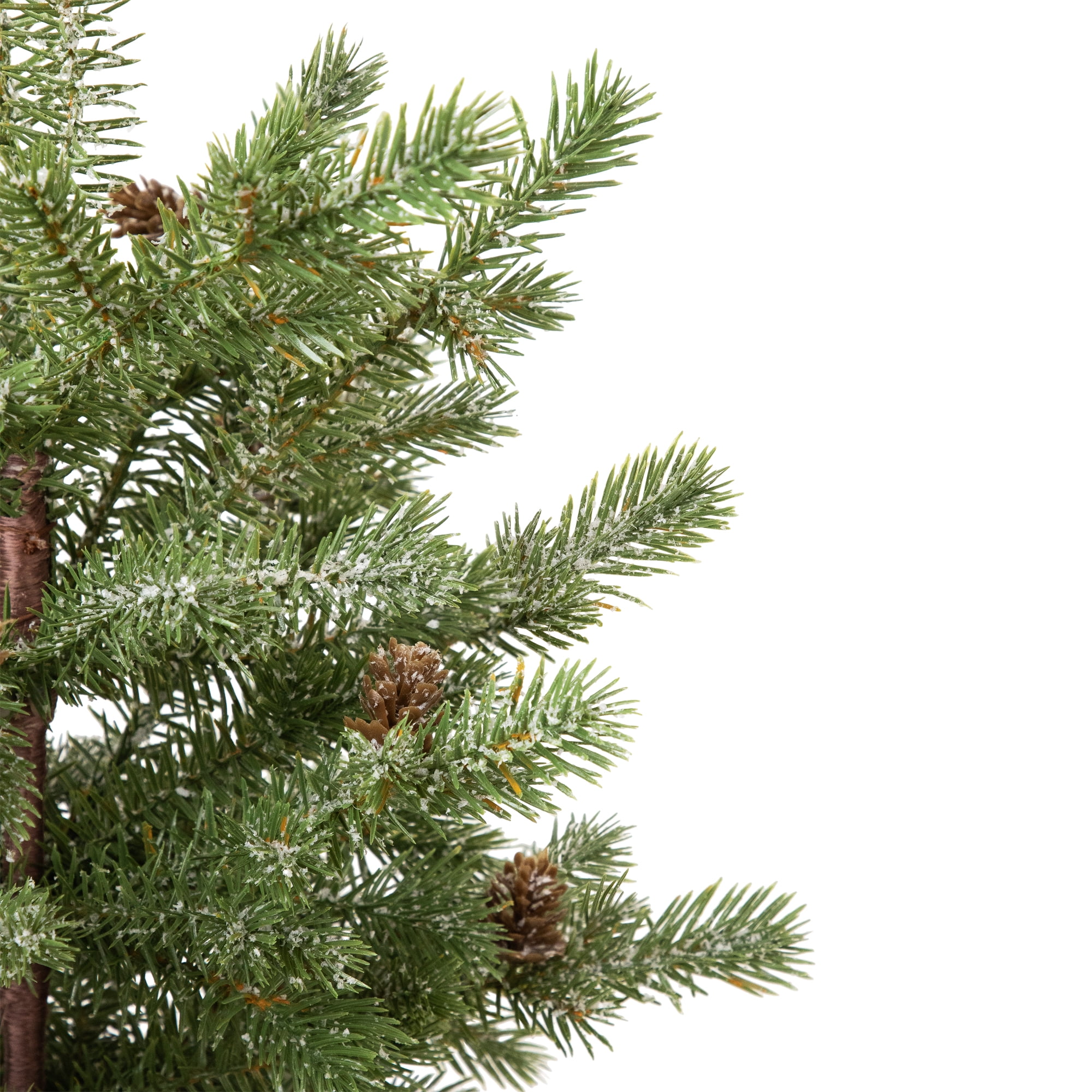 Northlight Lightly Flocked Pine Potted Artificial Christmas Tree with Pinecones - 22" - Unlit