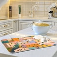 thumbnail image 6 of Yayeee Dish Drying Mat for Kitchen Counter 16"x18" Microfiber Absorbent Pad, Orange Cityscape Painting, 6 of 7
