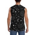 thumbnail image 4 of Goofa Space Galaxy Printed Men's Sleeveless T-Shirt - Athletic Gym Workout Tank Top for Men - Moisture-Wicking, UPF 30+ Quick-Dry Muscle Tee-Small, 4 of 8