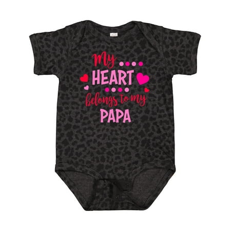 

Inktastic My Heart Belongs to My Papa Gift Baby Boy or Baby Girl Bodysuit