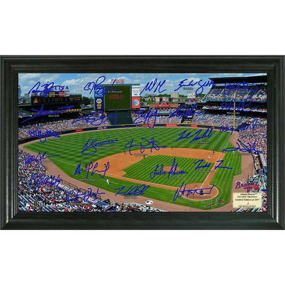 Atlanta Braves Framed Signature Field Com