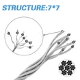 thumbnail image 3 of Kit de cables de acero Shineyoo 1/8 de 200 pies con tensores, 3 of 6