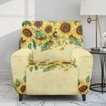 thumbnail image 2 of Whosucclay Sunflower Daisy Print Recliner Slipcovers, 4-Pieces Stretch Recliner Cover with Storage Pocket, Soft Reclining Chair Slipcover Anti Dust Furniture Protector for Kids Pets, 2 of 8