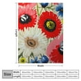 thumbnail image 4 of ARISTURING  White Red Blue Chrysanthemum Flowers Sherpa Blanket Couch Sofa Chair Bed Colorful Bright Floral Theme Flannel Throw Blue Butterfly Blanket, 4 of 6