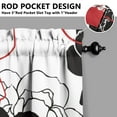 thumbnail image 5 of Pioneer Kitchen Curtains and Valance Set 36 Inch Tier Beautiful Wild Peonies Flower 3 Pieces Set Dining Room Small Curtain Drapes Cafe Curtains Valance for Home Decor Rod Pocket, 5 of 6