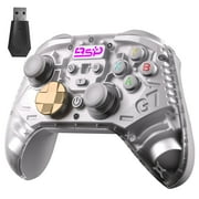 Wireless Game Controller for PC/Android/iPhone/Switch/Steam,Bluetooth Controller with Hall Joystick Trigger,Mechanical Silver