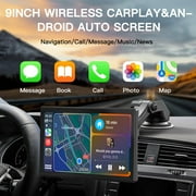 CARABC D9 9 Touch Screen Car Stereo with CarPlay, GPS and Backup Camera