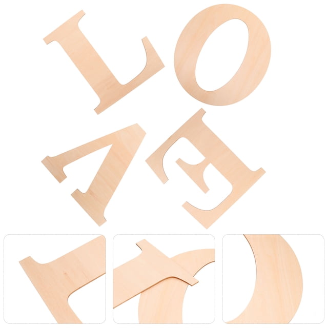 DRAFIDEEP 4Set Large Wooden Letters for Wall Decor Children Students Artists Crafters