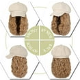 thumbnail image 6 of Newsboy Cap with Wavy Curly Hair Extensions for Women Hat Attached Synthetic Wig Short Extensions, 6 of 6