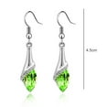 thumbnail image 6 of NUZYZ 1 Pair Pendant Earrings Sparkling Simple Style Creative Shape Elegant Vibrant Color Decorative Alloy Faux Gem Water Drop Women Dangle Earrings for Women, 6 of 8