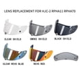 thumbnail image 3 of Motorcycle Helmet Visor Wind Helmet Lens Replacement for HJC-2 RPHA11 RPHA70 Helmet, 3 of 5