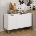 thumbnail image 2 of HOMCOM Buffet de Rangement à 3 Portes pour Salon, Blanc, 2 of 10