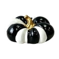 thumbnail image 2 of RBCKVXZ Black White Resin Pumpkin Figurine Modern Farmhouse Fall Thanksgiving Halloween Tabletop Mantel Tiered Tray Centerpiece Home Shelf Decor Statue, 2 of 6