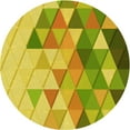thumbnail image 1 of Ahgly Company Indoor Round Patterned Dark Yellow Green Area Rugs, 6' Round, 1 of 6